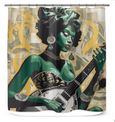 Love Playing Guitar Shower Curtain Twin Size
